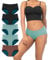 TIICHOO Periodenunterschwäsche Starke Blutung Weich Damen Menstruationsunterwäsche 5er Pack (M, 2Schwarz/2Türkisblau/1Braun)