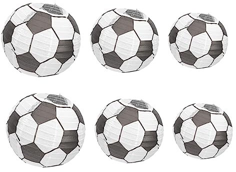 SEWOART 6 Uds Linterna De Papel De Fútbol Linterna De Fiesta Deportiva Linterna Colgante De Techo Decoraciones De Fútbol Linterna En Forma De Fútbol Linterna De Techo Linterna En Forma De