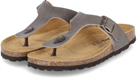 Beliana 0027/299/90/Velour 34 Pantolette Kunstleder Damen in grau