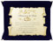 Placa para el Quincuagésimo Aniversario de Boda | Felicitaciones por el 50° Aniversario de Bodas | Regalo para las Bodas de Oro Pergamino Dorado en Estuche Azul