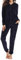 Aottori Tuta Donna Velluto Tuta Ciniglia Invernale Tuta da Ginnastica Casual Tuta Completa Sportiva Tuta Casa Manica Lunga Pigiami Due Pezzi Felpa con Cappuccio e Pantaloni Navy Blue L