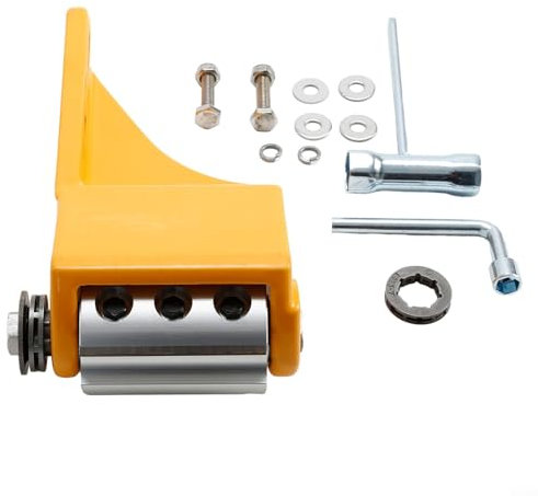 Alanmoship Accesorio para pelador de troncos de motosierra, herramienta de descortezado de troncos construida de acero y aluminio, amarillo para constructores de casas de troncos, arboristas,