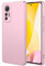 BORYA Silicone Cover per Xiaomi 12 Lite 5G, Morbida Setoso Tocco Ultra Sottile Antiurto Custodia, Elegante Antigraffio Premio TPU Caso con Fodera Microfibra. Rosa