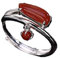 QGKWJP 925 Silber Südlicher roter Achat Ring Verstellbar Damen Modeschmuck