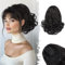 BARSDAR Ponytail Extension mit Kordelzug, 25cm Kurzes Wellige Zopf Pferdeschwanzverlängerung Schwarz Braun Haarverlängerung für Damen Synthetisch Comb Clip in Pferdeschwanz Haarteil - Schwarz Braun