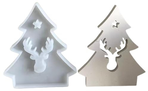 Weihnachtsbaumform aus Kunstharz | Weihnachtsbaum-Kerzenhalter zur Herstellung von Kerzenhaltern | Gießformen aus Kunstharz für Zement, Ornamente, Bastelbedarf, Gipsform
