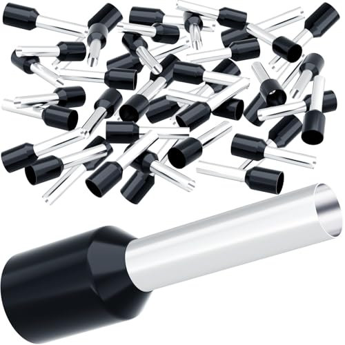 HOLMOL Aderendhülsen 1,5mm², 150 Stück 1,5mm2 Aderendhülsen, Isoliert Aderendhülsen 1,5mm2 x 8mm, Aderendhülsen 1,5mm2 Lang, Aderendhülsen Set für Drahtverbindung (1,5mm² x 8mm)