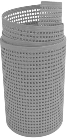 zaun|zu® Rille Sichtschutzstreifen GELOCHT | 30% Lochmuster | PP für Doppelstabmatten Sichtschutz Rolle | Polypropylen | Zaunblende | Made in Germany Lichtgrau 2,55m