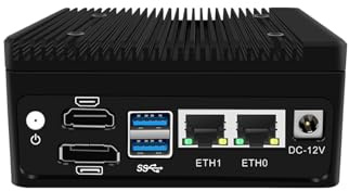 PcZinophyte Pocket-Firewall-Router 12. Generation Alder Lake N100 DDR5 Lüfterloser Mini-PC 2xi226-V 2,5G LAN Proxmox ESXi-Server