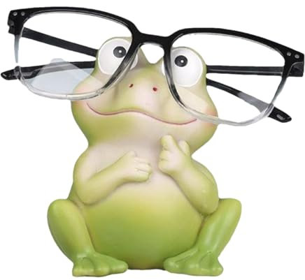 Euyehn Brillenhalter Für Nachttisch | Frosch Brillenhalter Ständer - Niedliche Tierfigur Brillenaufbewahrung Schreibtischorganizer, Deko Für Wohnzimmer Schreibtisch Tisch Nachttisch