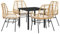 vidaXL Gartenstühle Set mit 2 Braun Poly-Rattan mit dicken Kissen leichte Armlehnen Gartenmöbel wetterbeständiges modernes Design für Outdoor-Sitzrichtung Bistro