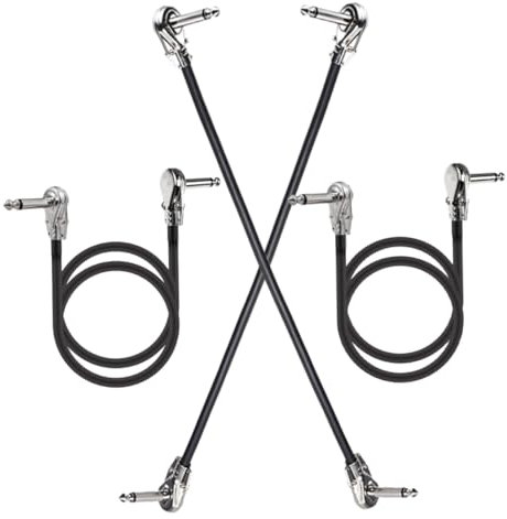 KAILIKETIY 4stücke Gitarren Klinkenpatchkabel Für Effekt Pedale Verbindung Mit Kupfer Und Pvc Gitarren-effekte