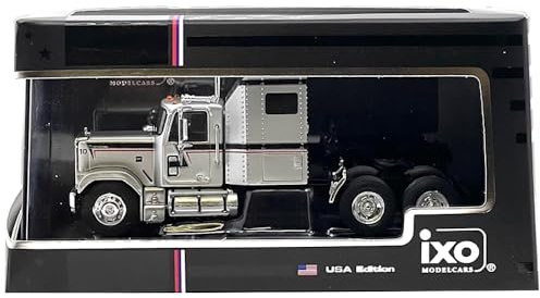 1980 GMC General - Silver w/ Black & Red Stripes Diecast 1:64 Scale Model - IXO America IA64004