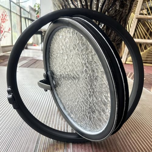 GXXINGIN Ventana Redonda giratoria de 360°, Ventana de Ojo de Buey para casa de Juegos, Vidrio Templado de Doble Panel,