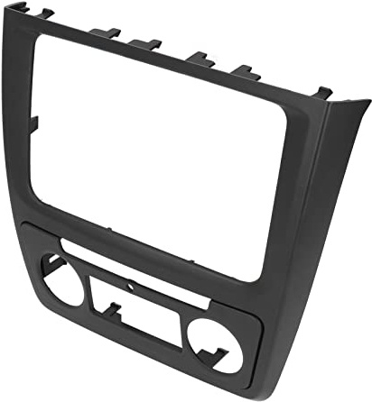 Fuchooky Car Radio Frame Fascia Panel 2DIN Radio Face Plate Replacement for Yeti Auto AC 2009‑2017