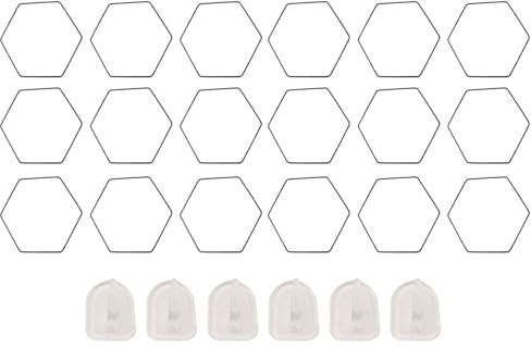 MoSundi Metall Garten Kette Rankhilfe mit 18 Sechseckringen und Haken für Kletterpflanzen Indoor Outdoor Efeu Ranke Unterstützung Schwarz