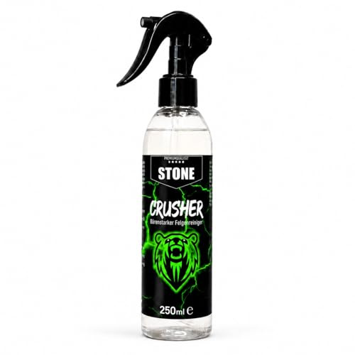 STONE Crusher Felgenreiniger 250 ml – säurefreier Profi Felgenreiniger mit Wirkindikator für Alufelgen & Stahlfelgen – löst Bremsstaub, Öl & hartnäckigen Schmutz