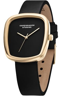 Copenhagen Studios Curved Watch - Elegante Damenuhr aus poliertem Edelstahl mit Quarzwerk - analoge Armbanduhr - 3 ATM wasserdicht - Kratzfest