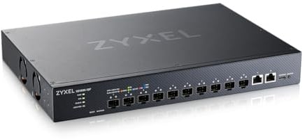 Zyxel Netzwerk Switch 12 Port | Lite-L3 | 10G Fiber | XS1935-12F | 2x 10G RJ-45 + 10x 10G SFP+, Smart Managed, QoS, VLAN, Rackmontage Kit Enthalten