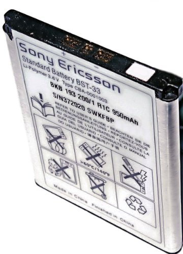 Original Sony Ericsson BST-33 Li-Polymer Akku 950 mAh passend für Sony Ericsson Z530i