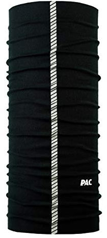 P.A.C. Reflector Total Black Multifunktionstuch - nahtloses Mikrofaser Schlauchtuch, Halstuch, Schal, Kopftuch