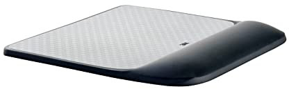 3M Precise Mouse Pad with Gel Wrist Rest, Soothing 3M Gel Technology and Satin Smooth Cover for All Day Comfort, Optical Mouse Performance and Battery Saving Design, Interlace (MW85B)