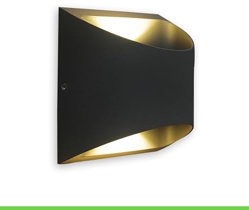 LUTEC LED Außenwandleuchte Dodd, moderne Außenlampe aus Aluminium in Anthrazit, Wandlampe mit Up & Down Lichteffekt, wetterfeste Außenleuchte,6 Watt, 3000 Kelvin, 660 Lumen,Wandleuchte