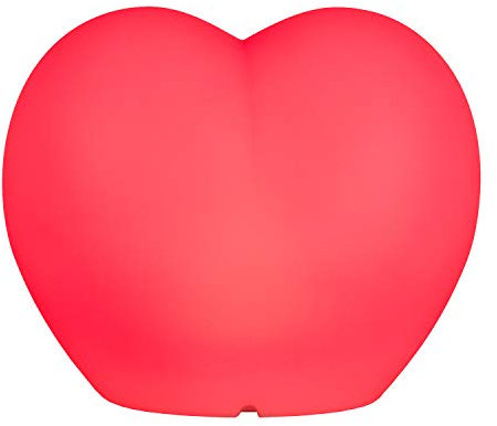 LED Tischlampe Herz 17 x 20 cm Akku Aufladbar Fernbedienung Farbwechsel Bunt, Nachttischlampe Stimmungslicht Nachttischleuchte Nachtlampe Tischleuchte Kabellos