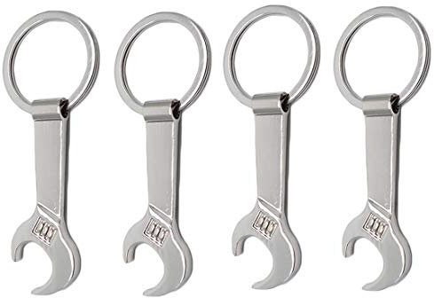 ZXHAO - Apribottiglie creativo a forma di chiave inglese, in lega di zinco, 4 pezzi