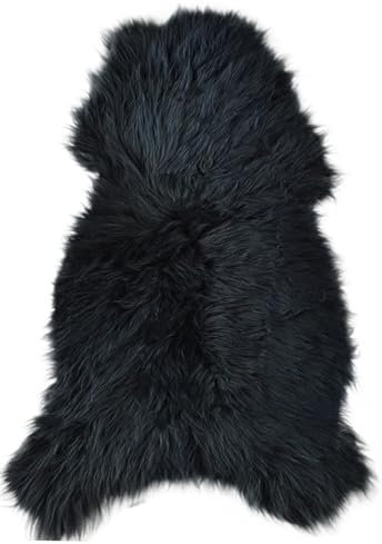 Schwedisches Lammfell Indigo Blau Gefärbt Langwollig 100-110 cm Lang XL Schaffell Ökologische Gerbung Von KUHFELLE online & Nomad