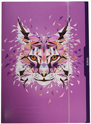 herlitz 50027965 Sammelmappe, A3, Motiv: Wild Animals Luchs, 1 Stück