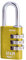 Ifam Col Combi20 (000612A) Cadenas à combinaison Jaune 20 mm 3 rouleaux (1 000 combinaisons) Corps en aluminium, archet diamètre 3 mm, cadenas pour valise, voyage, gymnase, casier, école