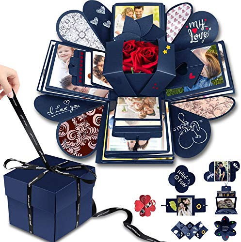 Explosionsbox-Set zum Selbermachen, kreative Explosions-Geschenk-Box, Liebeserinnerung, Scrapbooking, Fotoalbum, Geschenkbox für Geburtstag, Valentinstag, Jahrestag, Hochzeit, Weihnachten, Festival