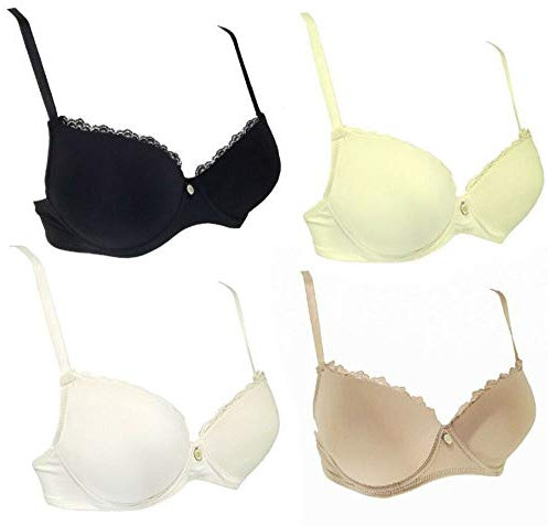 Reggiseno Push up graduato Dettagli in Pizzo Art. 90620 Coppa B - Laura Biagiotti (Nero, 4B)
