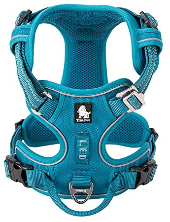 WINHYEPET Truelove No Pull Hundegeschirr, reflektierendes Hundegeschirr für Hunde, verstellbare weich gepolsterte Haustierweste mit einfachem Bediengriff TLH56512