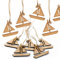 Logbuch-Verlag 10 kleine Holz Segelschiffe mit Schnur zum Aufhängen Deko zum Basteln und Bemalen für Kinder 6 cm