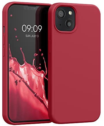kwmobile Handyhülle für iPhone 13 Hülle, für iPhone 13 Case - Hülle Silikon - kabelloses Laden - Sweet Cherry