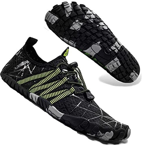 Maxome Wasserschuhe für Herren und Damen Strandschuhe Schnell Trocknend barfuß Surfschuhe Damen Meeresschuhe leicht Unisex Sport Tauchen Poolschuhe，Schwarz