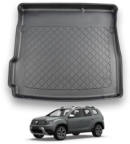 NOMAD Dacia Duster (2018+) Boot Liner [2-Wheel Drive Models] Premium Tailored Fit Car Floor Mat Protector Thermoplastic Waterproof Dog & Pet Friendly Raised Edges Compatible Custom Fit Accessory