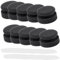 detailmate Autopflege - Made in Germany - 10er Pack Handpolierschwamm Soft, schwarz (feinzellig), Ø 90/50mm aus Premium Schaumstoff für Wachse/Applikator für Pflegeprodukte auf Kunststoff, Reifen