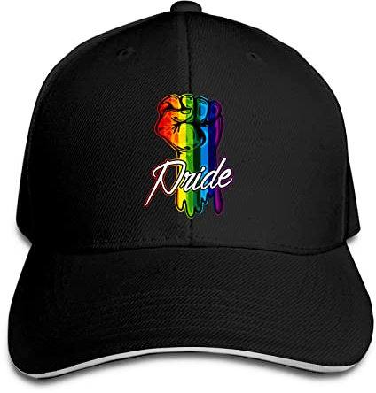 Gay Pride Rainbow Fist LGBT Baseball Cap Sandwich Cap Dad Hat Retro Cowboy Hat Denim Trucker Hat Sun Sports Cap Unisex
