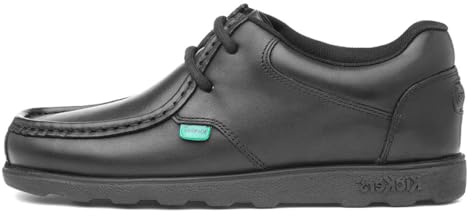 Kickers Fragma Lace Up Kids Shoes Moc Toe Black 3 (36)