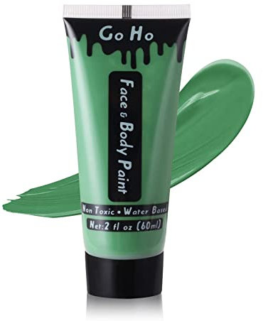 Mysense Green Cream Face Body Paint Makeup,Water Based Painting for Adults Children Gamora Cosplay SFX Costumes Festivals Halloween,2 OZ (60Ml)