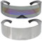 Unomor 2st -brille Flache Futuristische Hülle Bunte Sonnenbrille Randlose Futuristische Sonnenbrille 80er Sonnenbrille Schild Sonnenbrille Zyklop Spiegel Multifunktion Plastik
