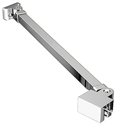 Dusche Stabilisator 50 cm Haltestange Stabilisierungsstange Winkel flexibel Wandmontage, einstellbar für Glasstärken 4-8 mm für Duschwand Duschkabine