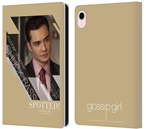 Head Case Designs Licenza Ufficiale Gossip Girl Chuck Grafica Custodia Portafoglio in Pelle Compatibile con Apple iPad Mini (2021/2024)