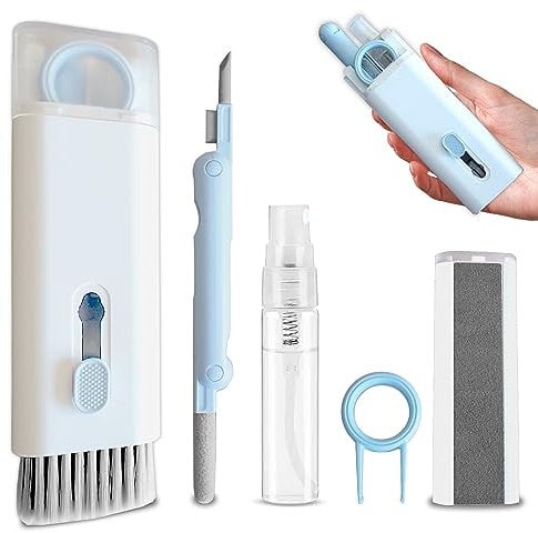 WS WorlsTrend 7 in 1 Electronic Cleaning Kit - Keyboard Cleaning Kit with Brush - Cleaning Pen for Airpods Pro - Suitable for Headphones - Laptop - Phone - PC Monitor.
