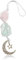 JNNJ Hängender Auto-Anhänger, Auto Innenraum Zubehör Crystal Charms, Healing Crystal Für Auto Hanging, Auto Anhänger Autospiegel Anhänge Decoration(Grün/Rosa)