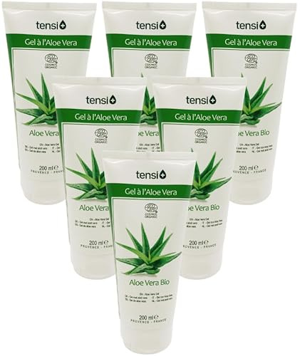 Tensi+ Gel d'Aloe Vera Bio Hydratant pour Visage, Corps et Cheveux, 200ml (6)
