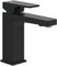 Villeroy & Boch Architectura Square Waschtischarmatur, Wasserhahn Bad mit Zugstange und Keramikkartusche, Waschbeckenarmatur wassersparend, Auslauf Höhe 113mm, eckig, Matt Black